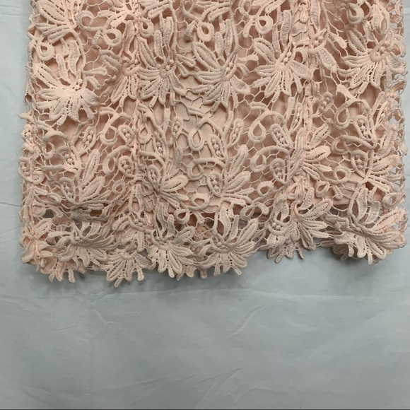 Lulu’s lace overlay  peach dress size small open back - Picture 4 of 11